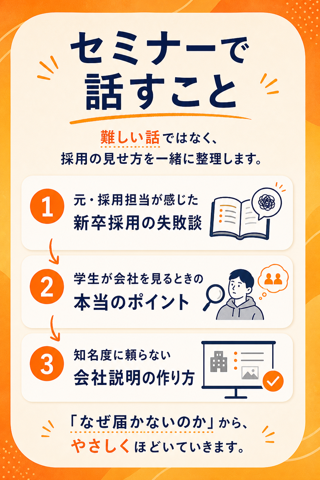 セミナーで話すこと